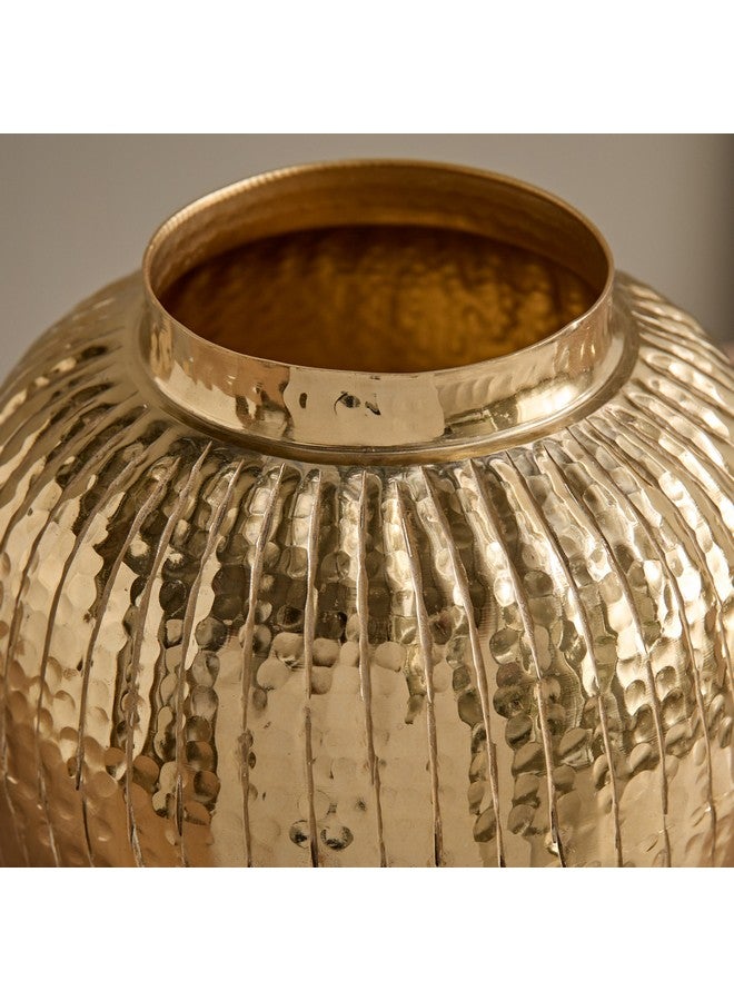 Home Box Aussie Aluminium Ribbed Vase 21 x 21 x 21.5 cm - Image 3