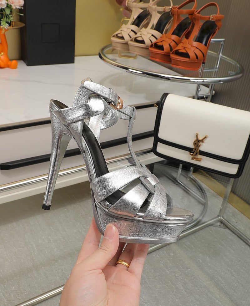 2025 T-Shaped Thin Heel High Heel Waterproof Platform Women'S Simple All-Match Open Toe Sandals - Image 1