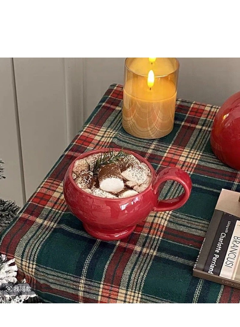 JOSQUEWNN Aladdin Vintage Red Coffee Mug, French Ceramic Tea Cup Creative Breakfast Milk Cup, Porcelain Modern Water Cup For Office And Home, Gift Box For Mother's Day Or Birthday. - Image 4