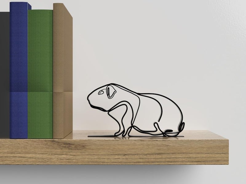 EROTNGO Handcrafted Guinea Pig Statue Cute Animal Figurine for Guinea Pig Lovers