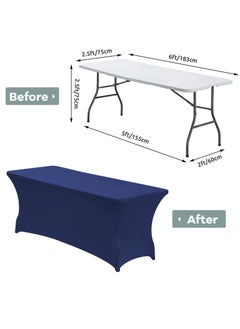 Rectangular Stretch Tablecloth Slim Tablecloth for Party