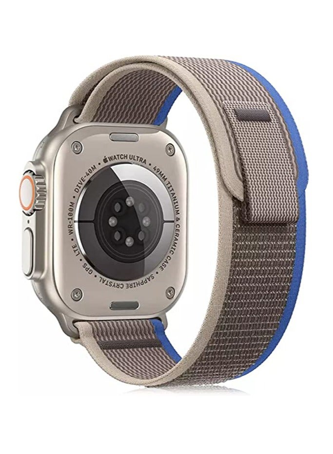 BAND2u Trail Loop Apple Watch Replacement Band 49mm 45mm 44mm - Blue Grey