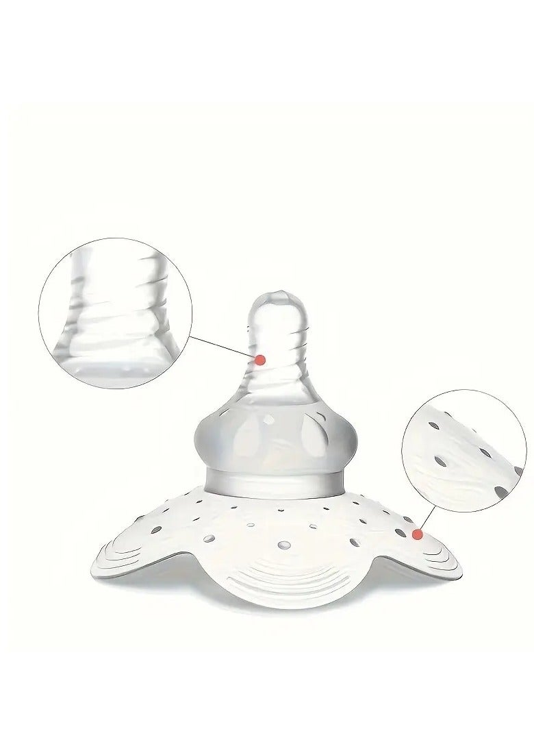 أطفال صغيرة واقيات حلمات السيليكون المريحة للرضاعة الطبيعية - أغطية مقاومة للعض وقابلة للحمل، هدية مثالية للأمهات الجدد، قطعة واحدة/المجموعة، مناسبة للأطفال من سن 0 إلى 3 سنوات، شفافة - Image 3