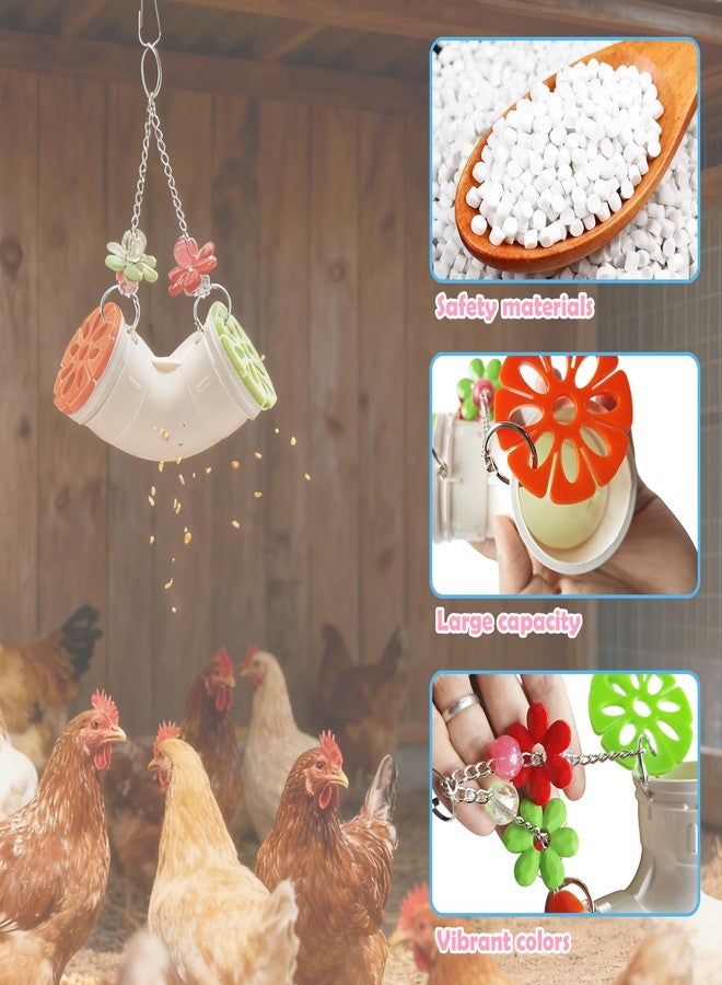 Anranmm Chicken Enrichment Toys for Coop, Interactive Chicken Coop Toys - Hanging Tube Treat Dispenser | Slow Feeder for Chickens, Hens, Ducks, Parrots, Birds, Hamsters, Rabbits and Small Animals - Image 5