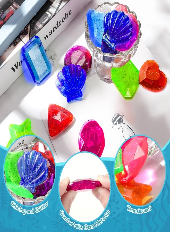 Zhanmai 16 Pcs Diving Gems Bath Toys Pool Sinking Diving Toys Crystals Summer Underwater Diamond for Kids Underwater Gemstone Swimming Training Gift Water Pool Games - Image 3