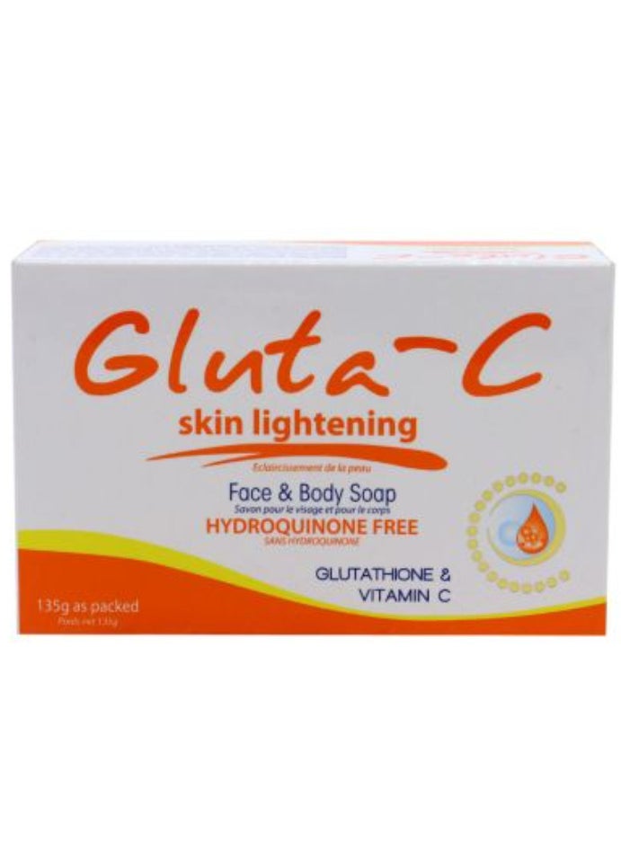 GLUTA C Three Pieces Of Skin Lightening Face And Body Soap With Glutathione and Vitamin C - 135x3g  - Image 2
