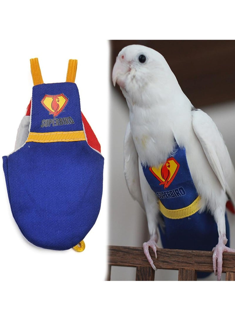 Bird Diapers, Soft Bird Flight Suit, Washable and Reusable  Parrot Diapers Flight Suit, Breathable Pet Changing Pads for Budgerigars, Cockatoos( S) - Image 1