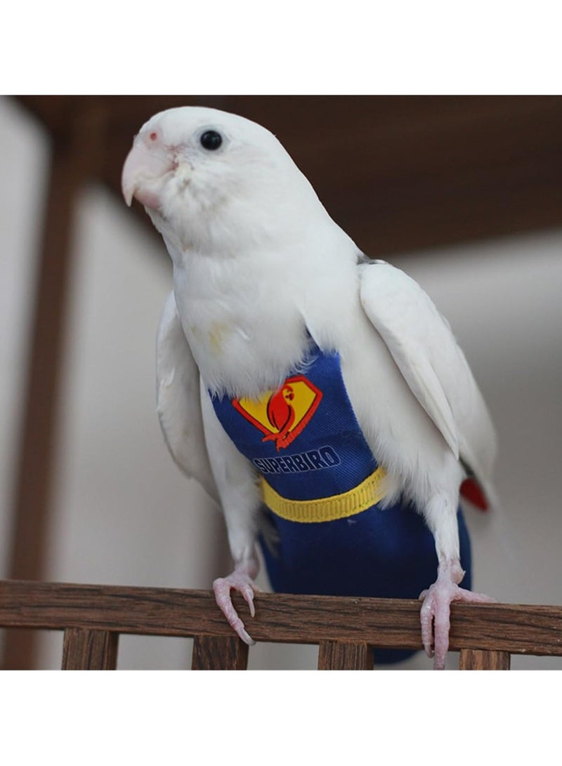 Bird Diapers, Soft Bird Flight Suit, Washable and Reusable  Parrot Diapers Flight Suit, Breathable Pet Changing Pads for Budgerigars, Cockatoos( S) - Image 5