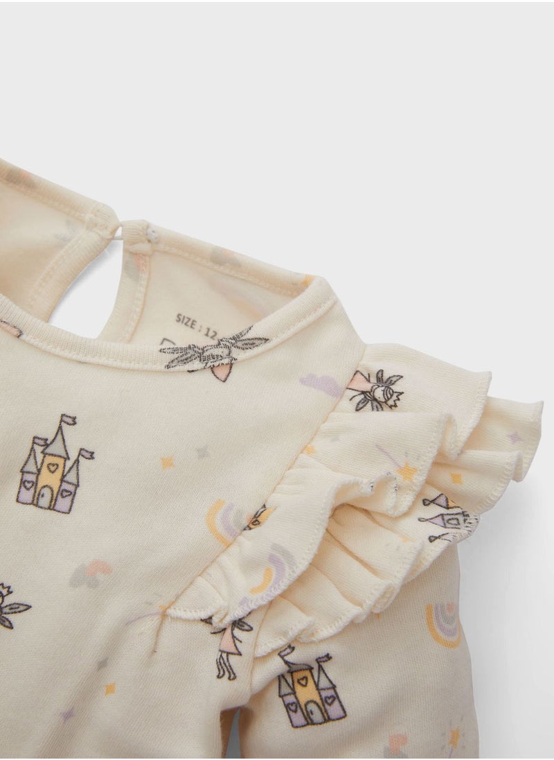 DeFacto - Baby Girl Regular Fit Long Sleeve Snap Body - Image 1