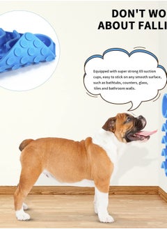 Excefore 3-in-1 Lick Mat for Dogs, Silicone Slow Feeder Dog Bowl with Suction Cup, Perfect for Treats, Yogurt, Boredom & Anxiety Reduction, Suitable for Dogs and Cats, Blue.  - Image 3