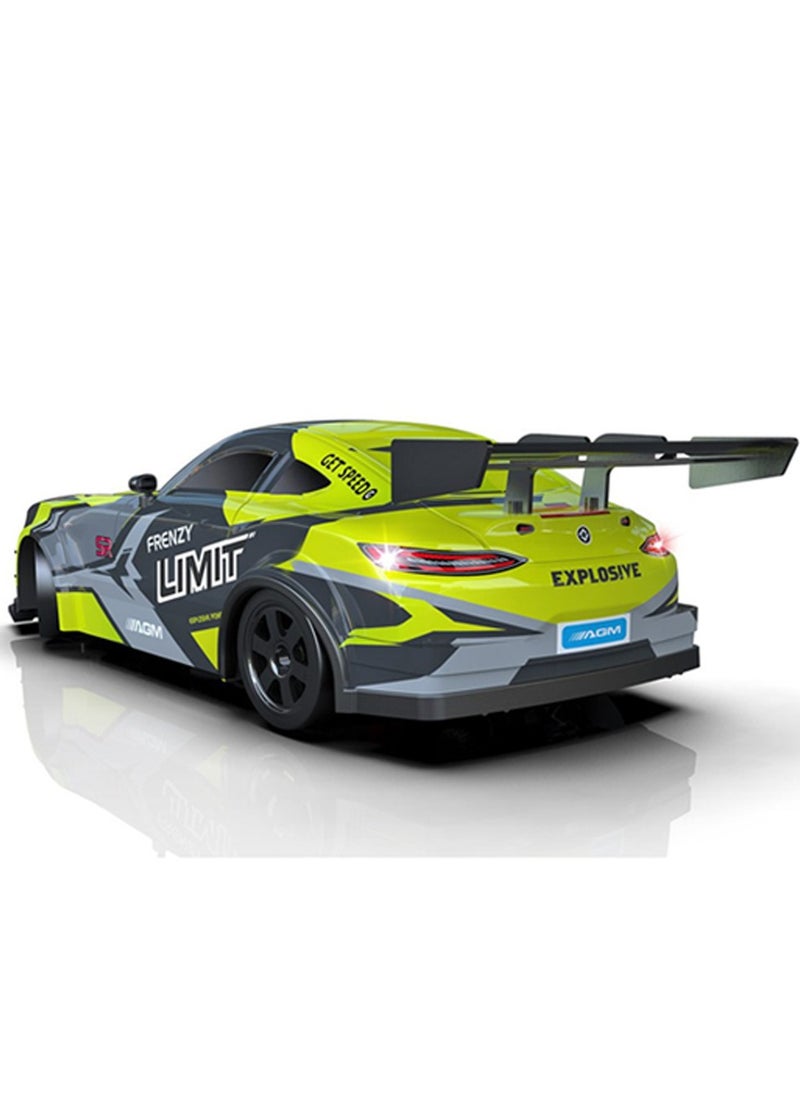 Taizz Ventures 1:16 Scale RC Drift Car – 25KM/H High Speed 4WD Remote Control Car for Kids Age 3+ & Adults, 2.4GHz Controller, Dual 7.4V Batteries, LED Lights, Extra Drift & Normal Tires, Strong Motor, Fully Enclosed Shell, Interchangeable Wheels, Off-Road Racing Toy, Birthday Gift for Boys & Girls, Green  - Image 2