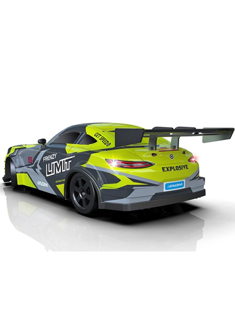 Limit 1:16 Scale RC Drift Car – 25KM/H High Speed 4WD Remote Control Car for Kids Age 3+ & Adults, 2.4GHz Controller, Dual 7.4V Batteries, LED Lights, Extra Drift & Normal Tires, Strong Motor, Fully Enclosed Shell, Interchangeable Wheels, Off-Road Racing Toy, Birthday Gift for Boys & Girls, Green - Image 3