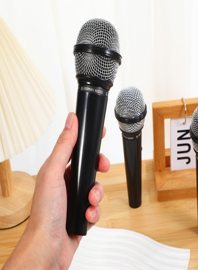 Toddmomy Pretend Microphone for Kids Plastic 6.5 Inch Simulation Microphone Model Toy Prop for Karaoke Costume Party Favors Birthday Cosplay Interactive - Image 3