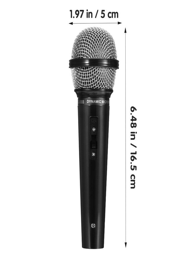 Toddmomy Pretend Microphone for Kids Plastic 6.5 Inch Simulation Microphone Model Toy Prop for Karaoke Costume Party Favors Birthday Cosplay Interactive - Image 4