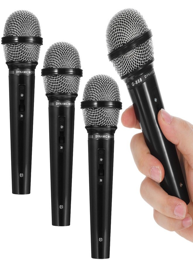 Toddmomy Pretend Microphone for Kids Plastic 6.5 Inch Simulation Microphone Model Toy Prop for Karaoke Costume Party Favors Birthday Cosplay Interactive - Image 1