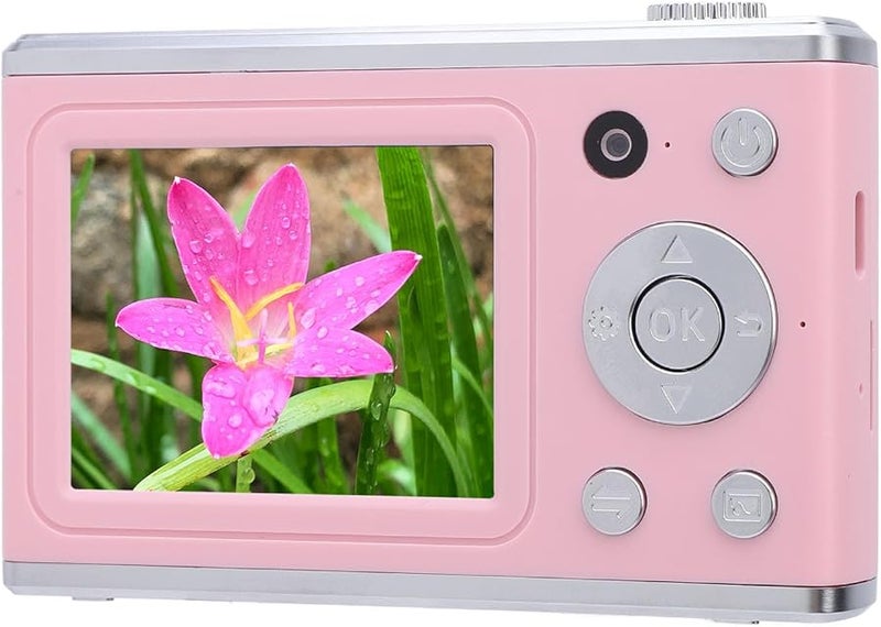 48MP Digital Camera with Front Rear Lens 2 4 Inch IPS Screen Long Battery Life Built in Fill Light Ideal for Travel Vlogging Roseate - Image 5