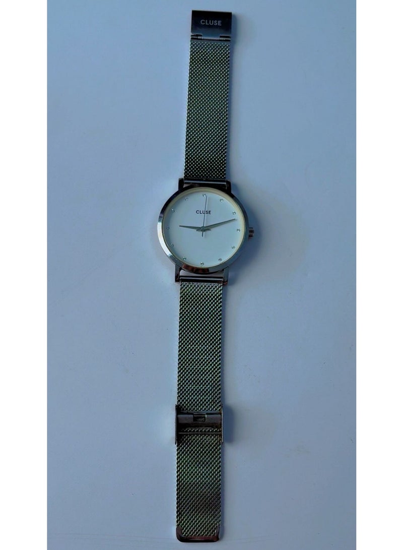 CLUSE La Bohème Women's Silver Mesh Watch A52880 - White Dial - Pre-Owned (Like Brand New Condition) - Image 4