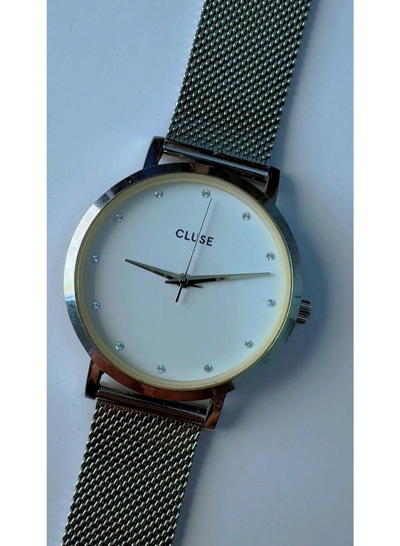 CLUSE La Bohème Women's Silver Mesh Watch A52880 - White Dial - Pre-Owned (Like Brand New Condition) - Image 5