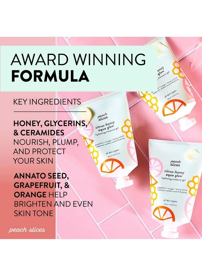 Peach Slices | Citrushoney Aqua Glow | Hydrating Moisture Gel | Face Moisturizer | For Sensitive Dry Oily Dull & Acne Prone Skin | Honey Extract | For All Skin Types | Korean Skin Care | 3.04 Oz - Image 5