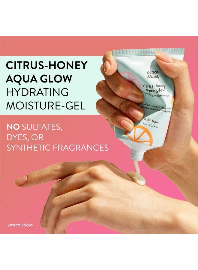 Peach Slices | Citrushoney Aqua Glow | Hydrating Moisture Gel | Face Moisturizer | For Sensitive Dry Oily Dull & Acne Prone Skin | Honey Extract | For All Skin Types | Korean Skin Care | 3.04 Oz - Image 3