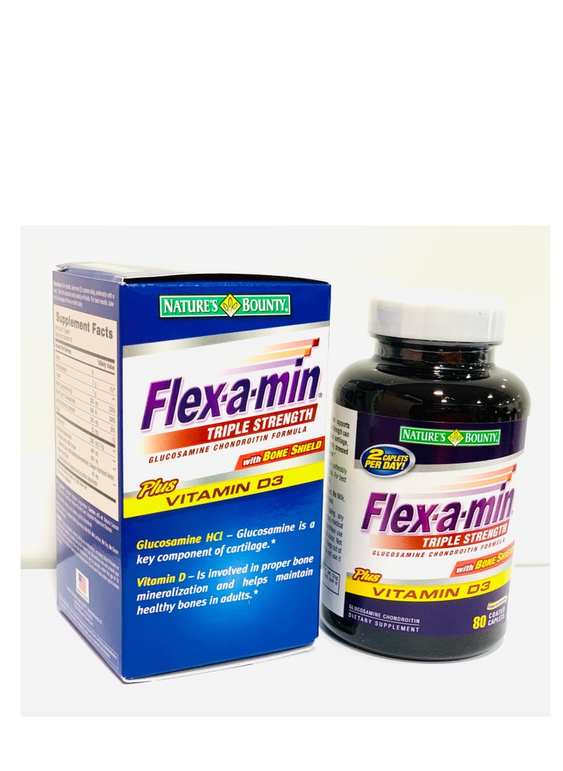 NATURE'S BOUNTY - Flex-a-Min Triple Strength and Bone Shield 80 Tablets - Image 1