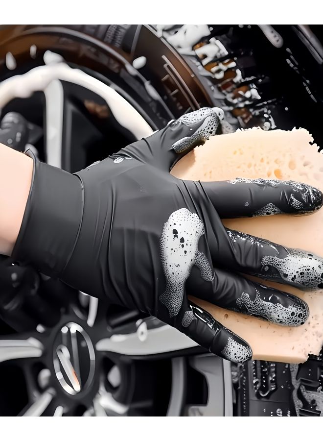 Black Nitrile Gloves 30 Pieces Disposable Durable Multi Purpose M Size - Image 5