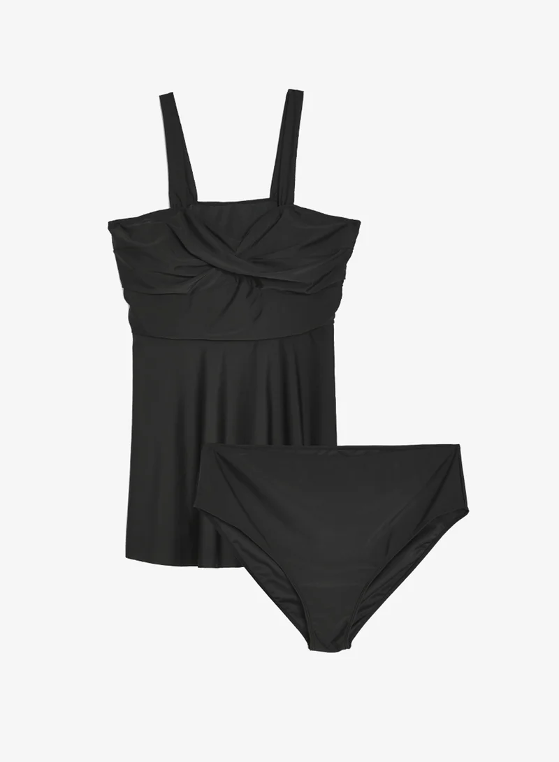 Ella Plus Ruched Swimsuit With Skirt