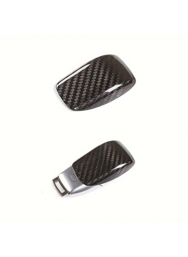 Red Carbon Fiber Key Fob Cover for Mercedes Benz Stick On Durable Interior Accessory - Image 5