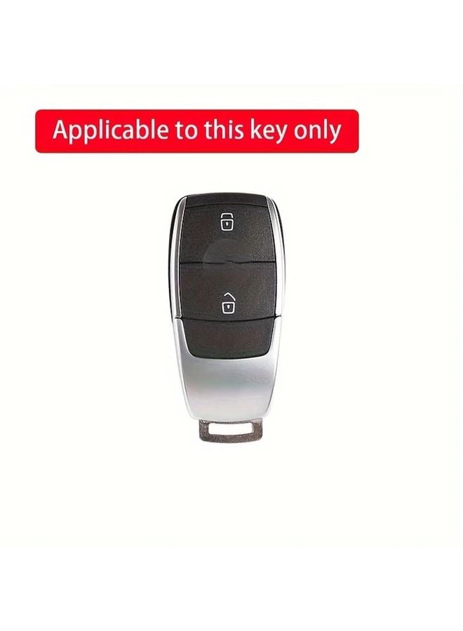 Red Carbon Fiber Key Fob Cover for Mercedes Benz Stick On Durable Interior Accessory - Image 3