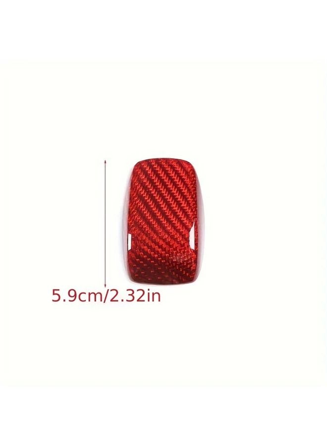 Red Carbon Fiber Key Fob Cover for Mercedes Benz Stick On Durable Interior Accessory - Image 2