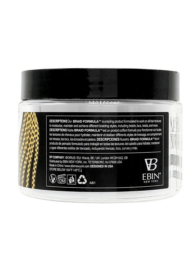 EBIN NEW YORK Braid Formula Conditioning Gel Super Hold 6.35 Oz ; Great For Braiding Twisting Edges No Residue No Flaking Strong Hold High Shine Smoothing With Clean No Buildup  - Image 5
