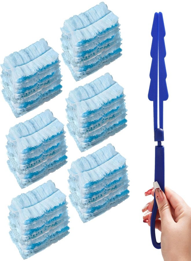 rolyta 30 Pcs Duster Refills for Swiffer Duster, 180 Degree Disposable Duster Refills Bulk Replacement Head with 1 Handle for Cleaning Home Office Furniture, Blue - Image 1