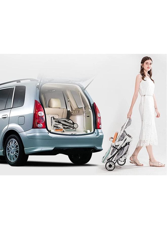 جي تي-ويل عربة أطفال محمولة بتصميم خاص للسفر عربة أطفال حديثي الولادة TR20 (أزرق بريم) - Image 2