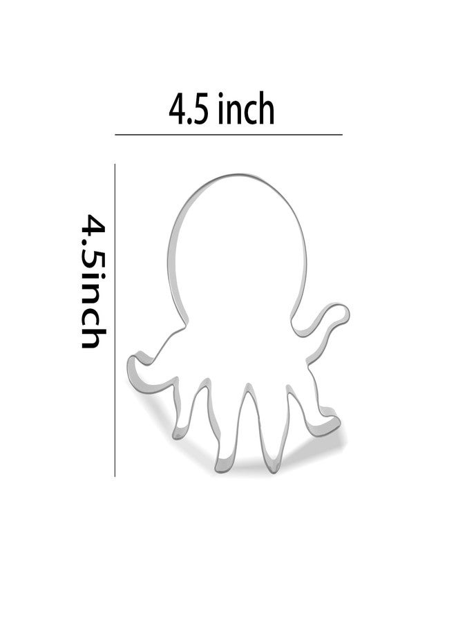 Keewah Octopus Cookie Cutter, 4.5”, Stainless Steel - Image 2