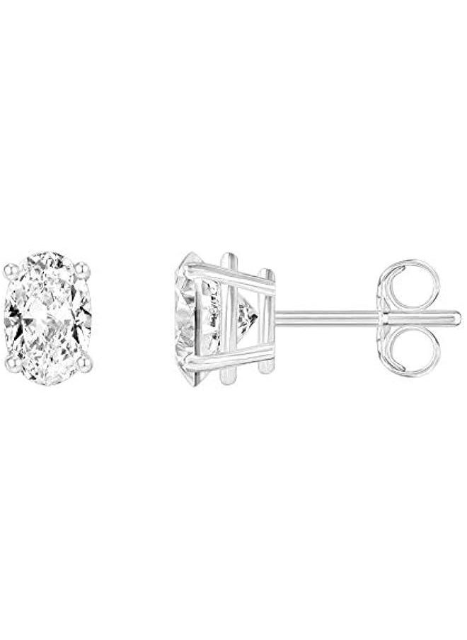 PAVOI - 14K Gold Plated Sterling Silver Cubic Zirconia Stud Earrings for Women | Simulated Diamond CZ Earrings - Image 1