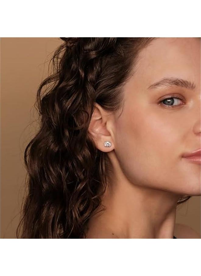 PAVOI - 14K Gold Plated Sterling Silver Cubic Zirconia Stud Earrings for Women | Simulated Diamond CZ Earrings - Image 1