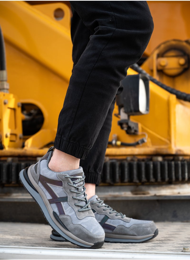 Verci Men Steel Toe Sneakers Safety Shoes Low top Work Shoe with Air Cushion Lightweight Breathable Puncture Proof (45 EUR)  - Image 5