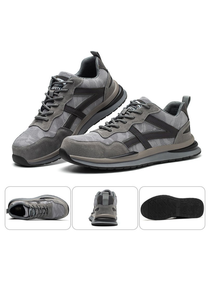 Verci Men Steel Toe Sneakers Safety Shoes Low top Work Shoe with Air Cushion Lightweight Breathable Puncture Proof (45 EUR)  - Image 2