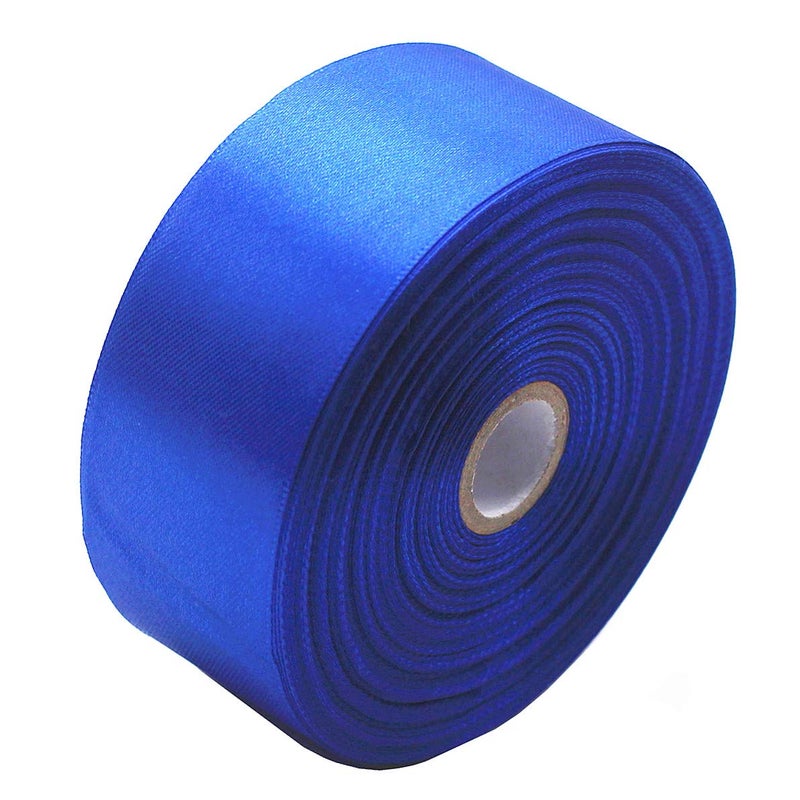 SWTOOL 15 Single Face Satin Ribbon 50 Yards Roll for Gift Wrap Sewing Projects Crafting Projects DIY Bow Wedding Decoration Sapphire Blue