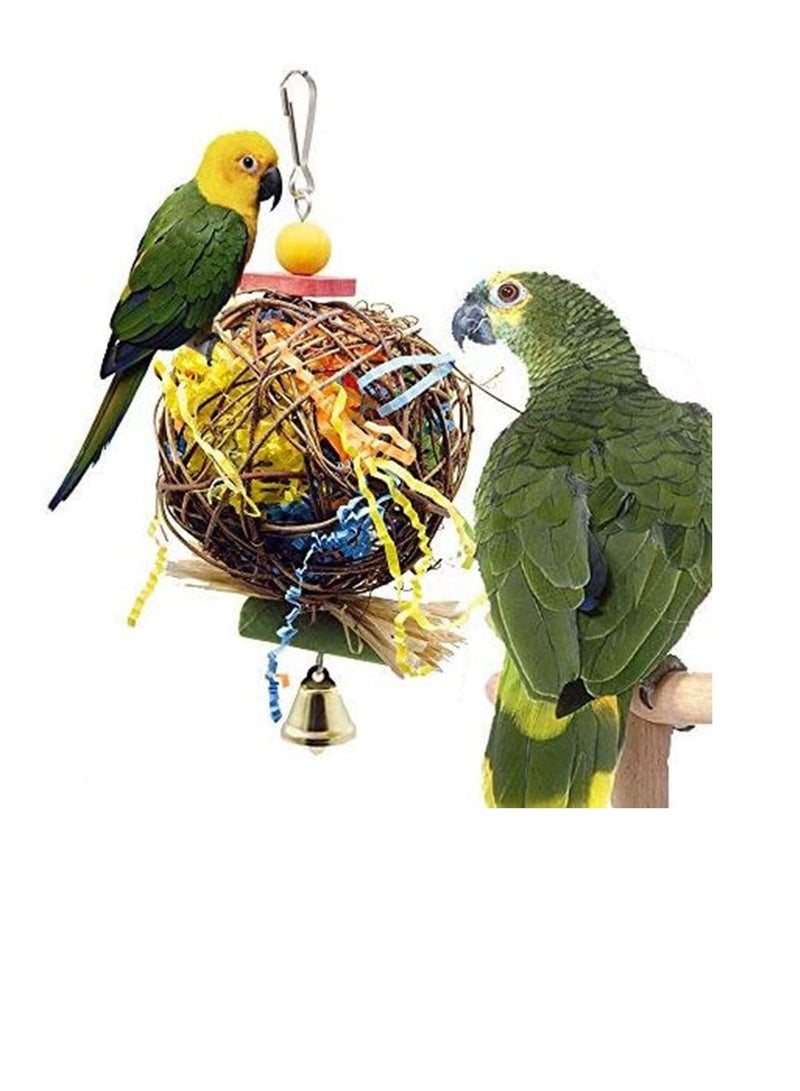 KASTWAVE 2 Pack Bird Shredder Toys Small Parrot Cage Foraging Hanging Toy for Small Bird Parakeets - Image 3