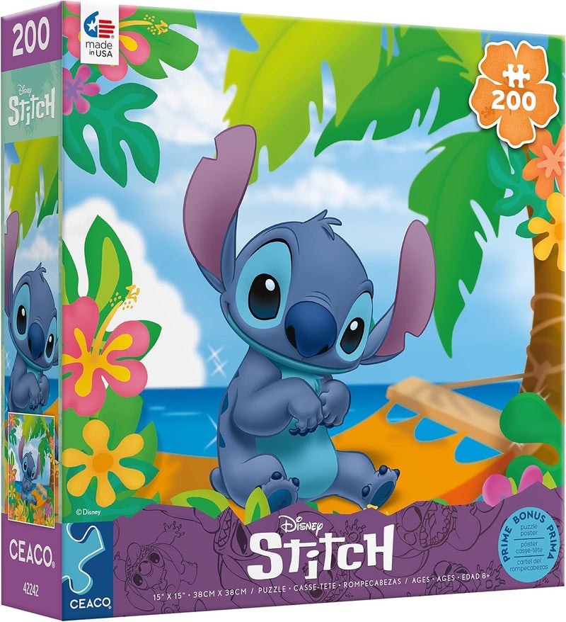 Ceaco Disney Friends Flower Power Stitch 200 Piece Jigsaw Puzzle - Image 3
