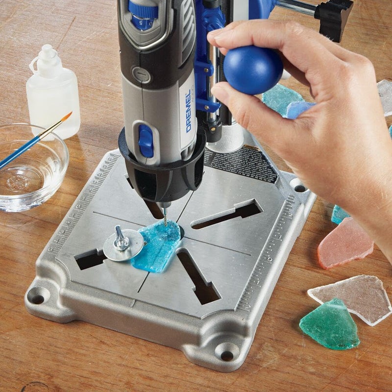 Dremel Drill Press Rotary Tool Workstation Stand with Wrench - Mini Portable Press & Tool Holder - 2 Inch Depth- Ideal for Drilling Perpendicular and Angled Holes - 220-01 - Image 3