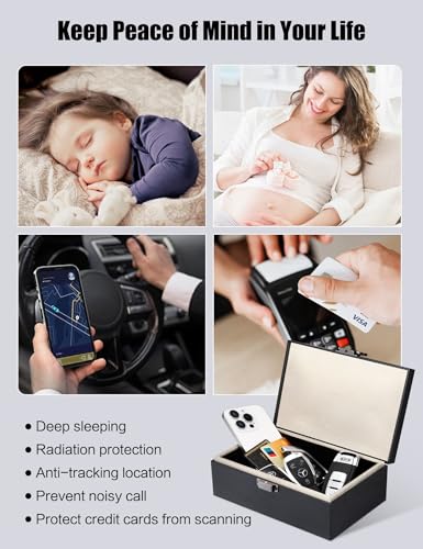 WHonor Faraday Box, RFID Key Fob Protector, 8.0" x 5.2" x 2.8" Anti-Theft Signal Blocking Shielding Cage with Faraday Pouch 2 Pack - Image 4