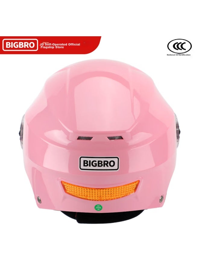 Bigbro X339 Pink New National Standard 3c Electric Motorcycle Helmet, Uni Safety Helmet, Lightweight Summer Style, Sun Protection, Electric Scooter Half Helmet - Image 4