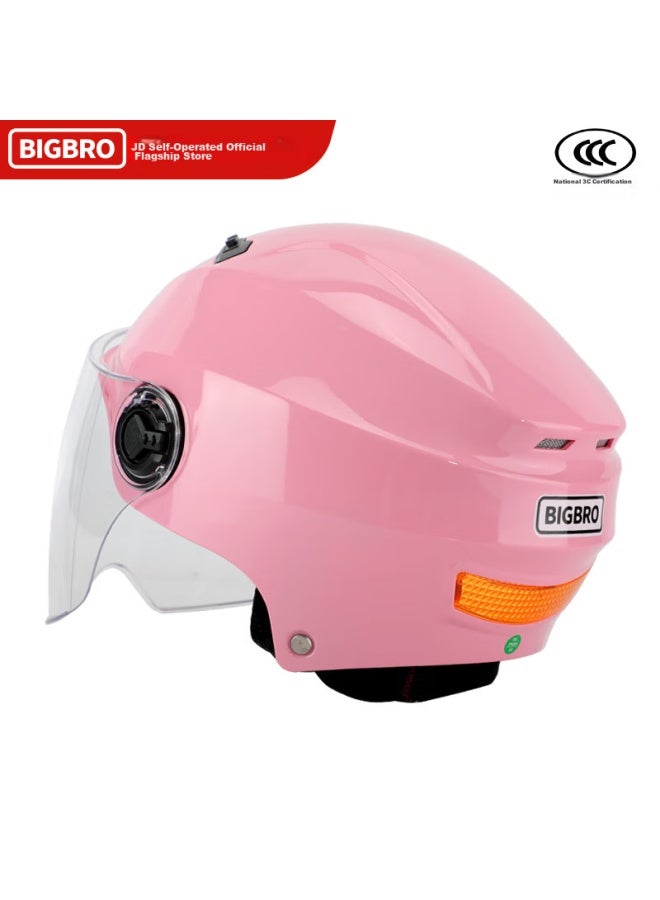 Bigbro X339 Pink New National Standard 3c Electric Motorcycle Helmet, Uni Safety Helmet, Lightweight Summer Style, Sun Protection, Electric Scooter Half Helmet - Image 3