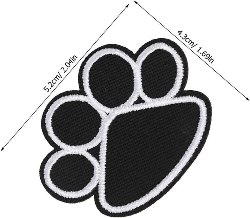 10pcs Dog Paw Embroidered Patch Set with Adhesive Backing, Cloth Appliques for Garment Decoration, DIY Sewing Accessories for Clothing and Bags - Image 2