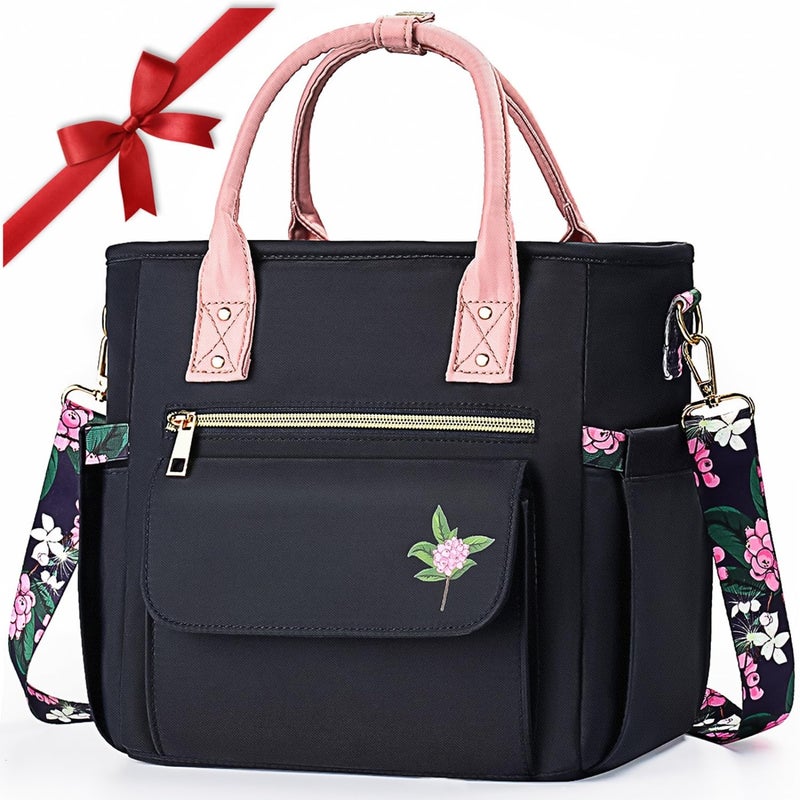 GLORIEROO Deluxe Insulated Lunch Box Bag Women - Leakproof Waterproof Cooler with Multi Pockets Removable Strap for Work Picnic - Teacher Mothers Day Christmas Birthday Gifts - Image 1