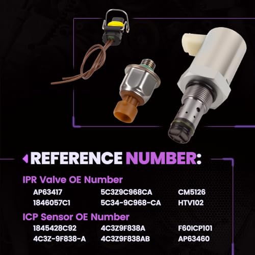 Pnkauto New Upgrade 60 IPR Valve Injector Pressure Regulator and ICP Control Sensor Kit Compatible with 20052007 F250 F350 F450 F550 Super Duty 20052010 E350 E450 Replace 5C3Z9C968CA 4C3Z9F838A - Image 5