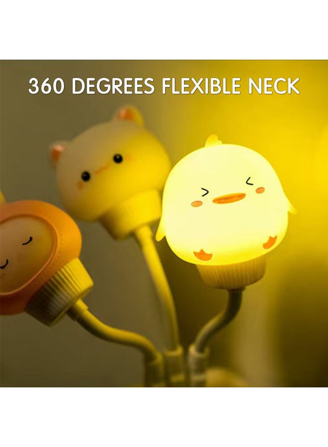 نيبمينينت مصباح LED ليلي صغير قابل لإعادة الشحن بمنفذ USB بتصميم كرتوني على شكل أرنب، مناسب لإطعام الطفل والقراءة ومزود بإعداد مؤقت لمدة 10/30 دقائق متعدد الألوان 19 X 6 6.8سم - Image 4