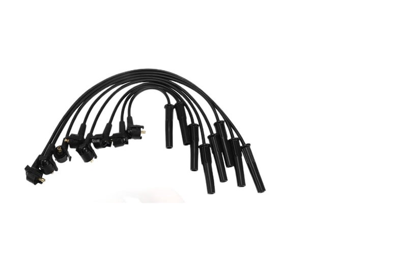 أسود 8 قطع أسلاك ملف شرارة السيارة مجموعة كابلات تسخير ملف الإشعال - Image 1